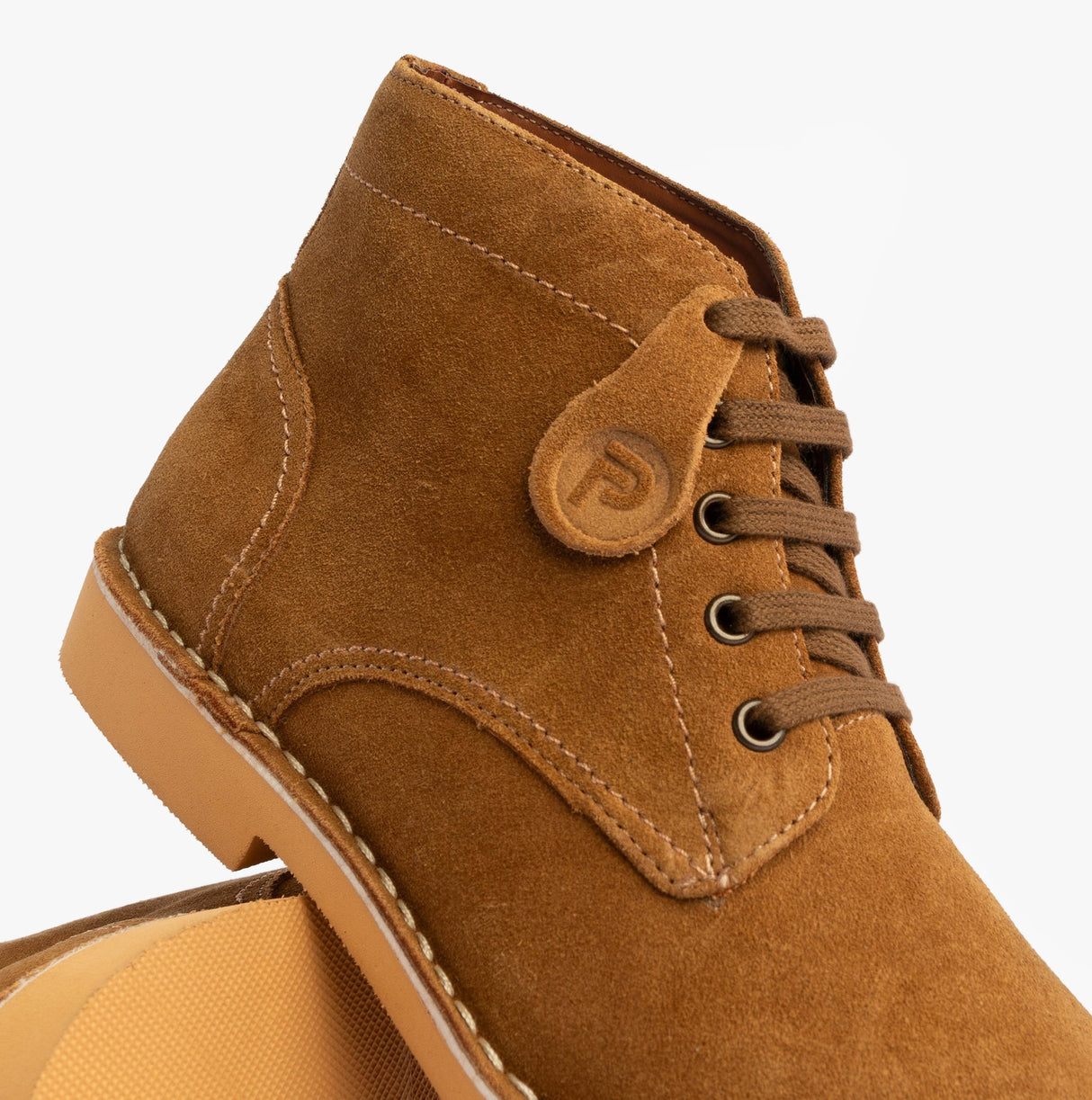 Popps RANGER Mens Desert Boots Cognac