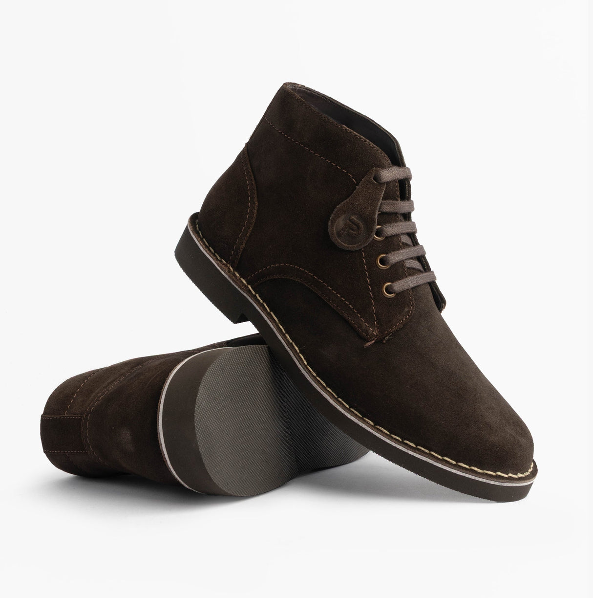 Popps RANGER Mens Desert Boots Dark Brown