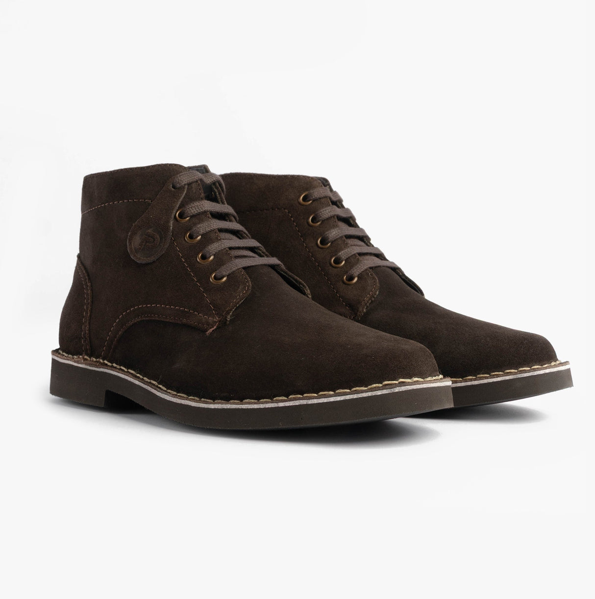 Popps RANGER Mens Desert Boots Dark Brown