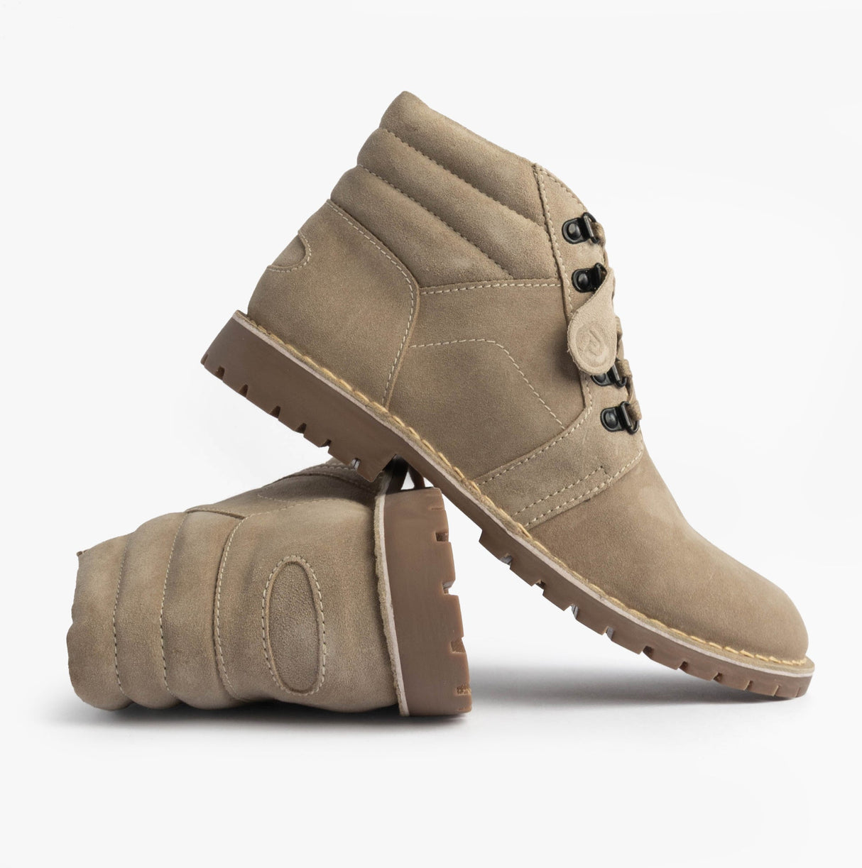 Popps TROOPER Mens Desert Boots Taupe