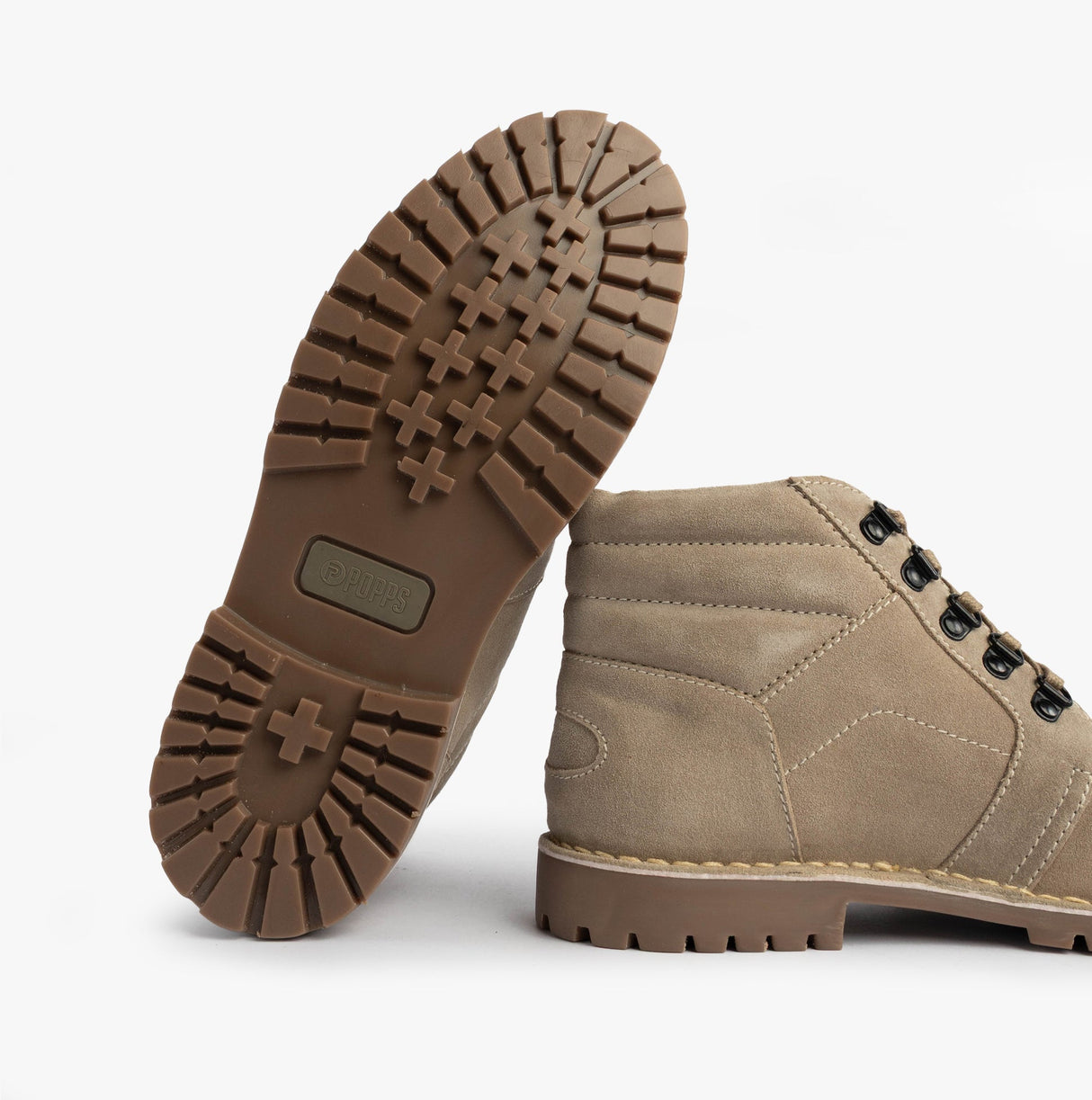 Popps TROOPER Mens Desert Boots Taupe