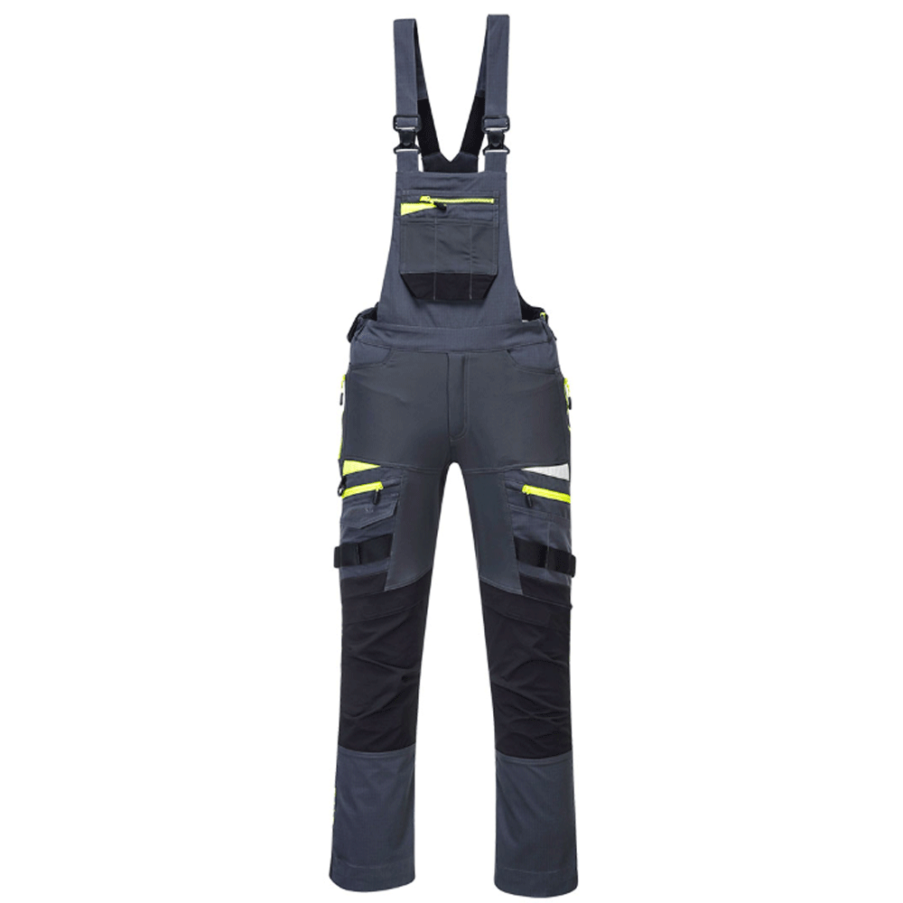 Portwest DX441 DX4 Stretch Kneepad Work Bib & Brace Various Colours