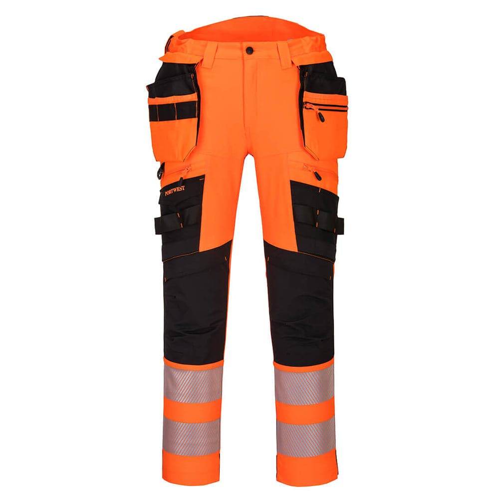 Portwest DX442 4-Way Stretch Hi-Vis Detachable Holster Pocket Trouser