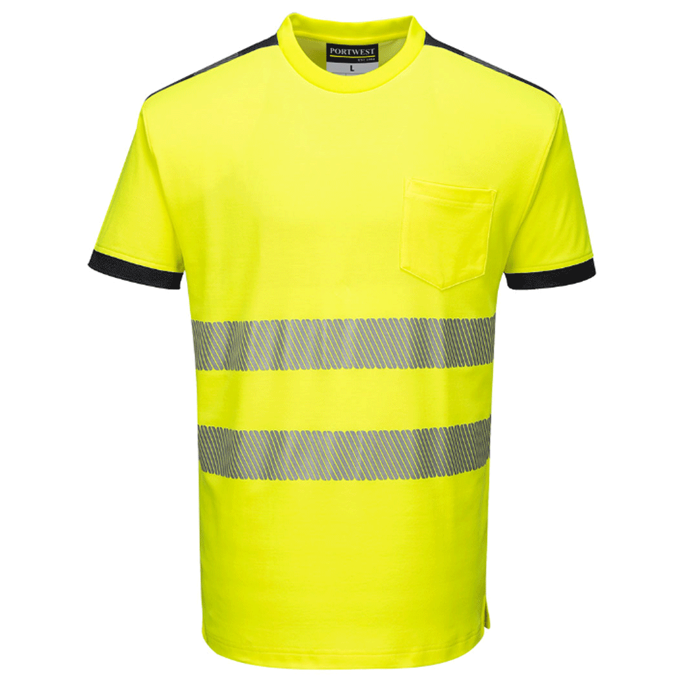 Portwest T181 PW3 Hi-Vis Short Sleeve Work T-Shirt Various Colours