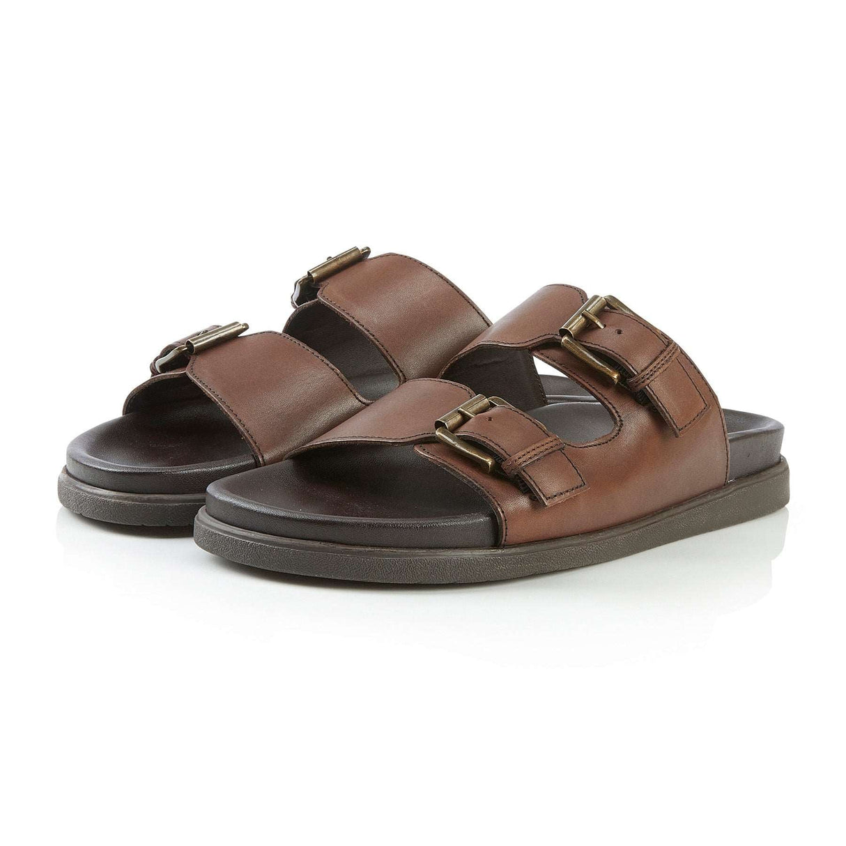 Silver Street London SAN ANTONIO Mens Sandals Brown