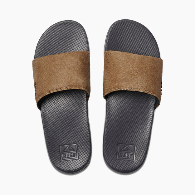 Reef REEF ONE SLIDE Mens Sliders Grey/Tan
