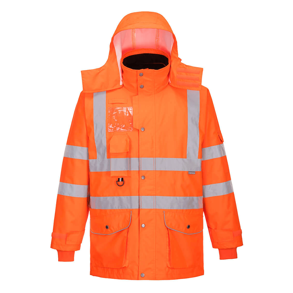 Portwest RT27 Hi-Vis Breathable 7-in-1 Waterproof Traffic Jacket