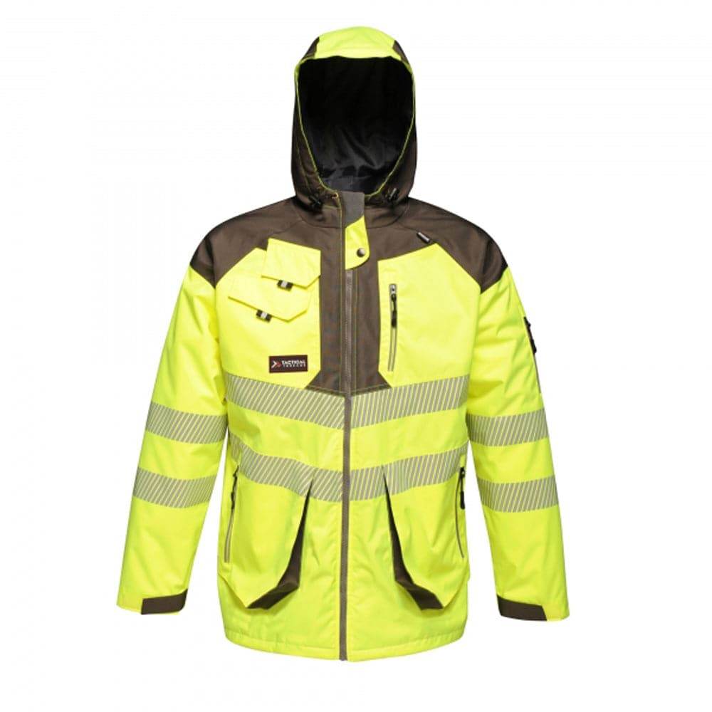 Regatta TRA340 Tactical Hi-Vis Waterproof Hooded Work Jacket
