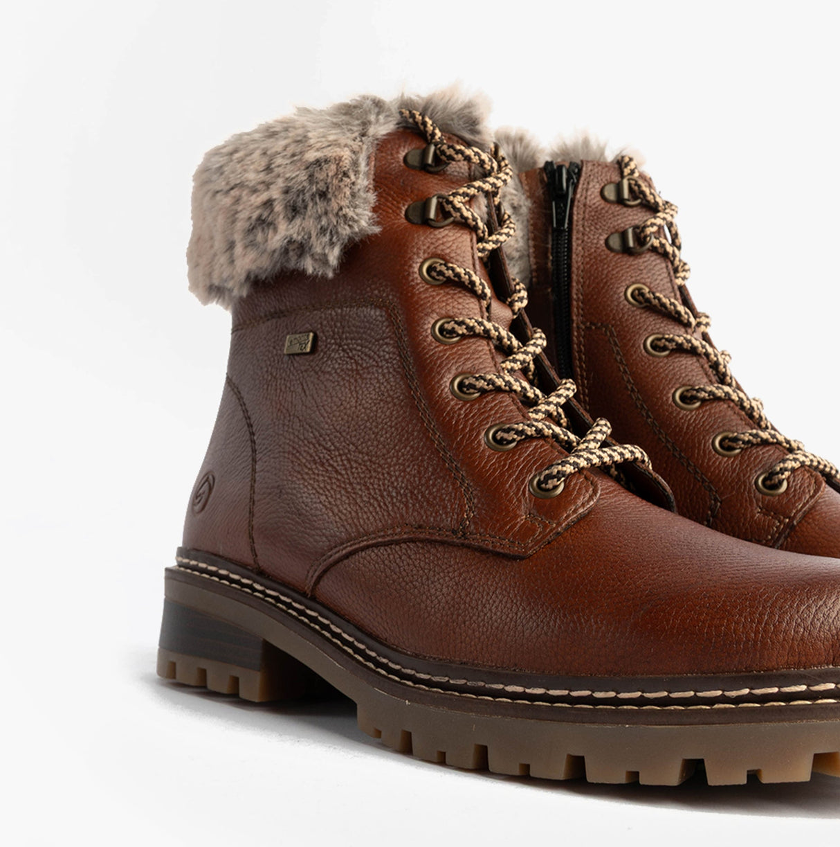 Remonte D0B74-24 Womens Fur Ankle Boots Brown