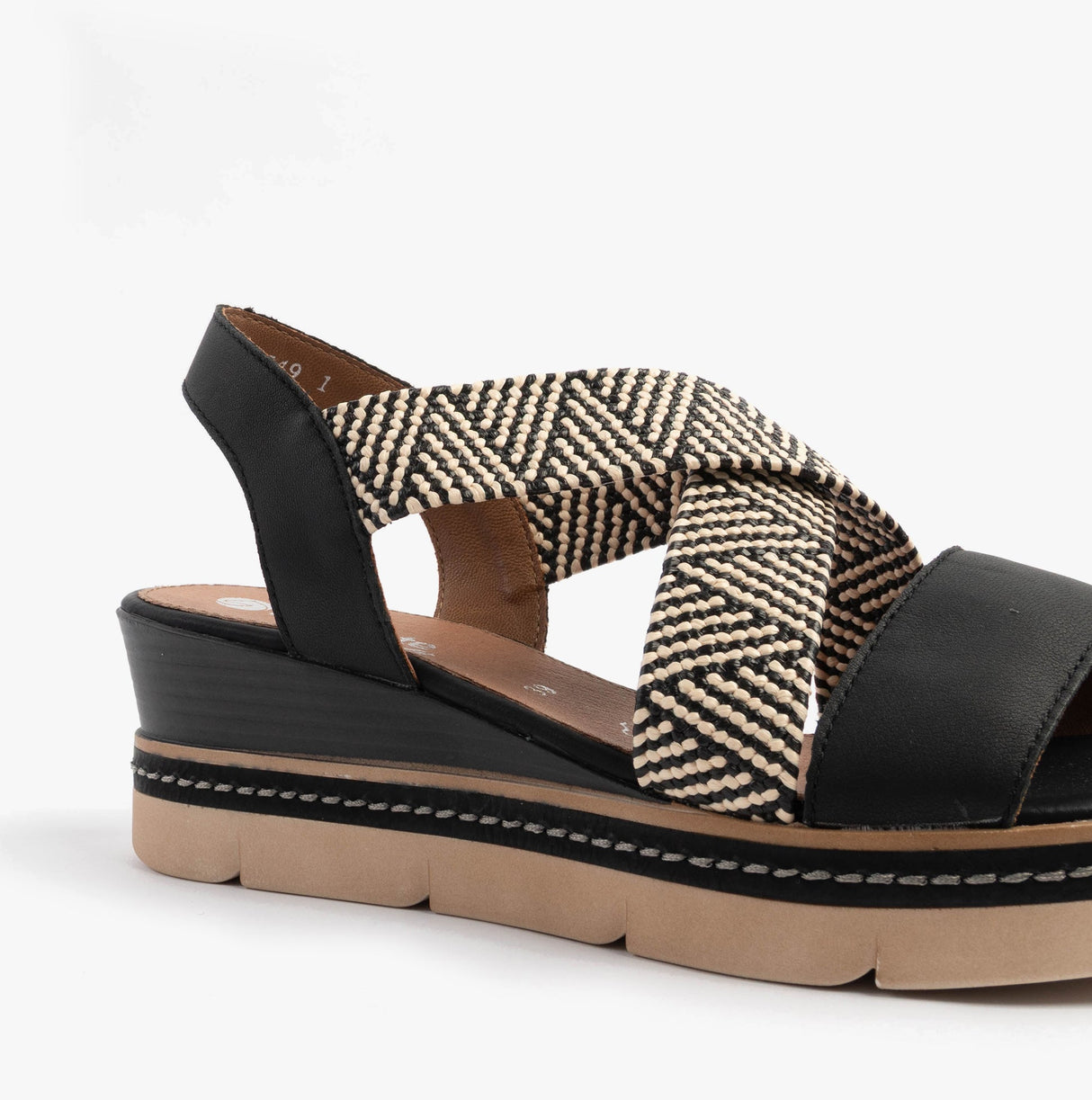 Remonte D2L54-03 Womens Sandals Black Combination