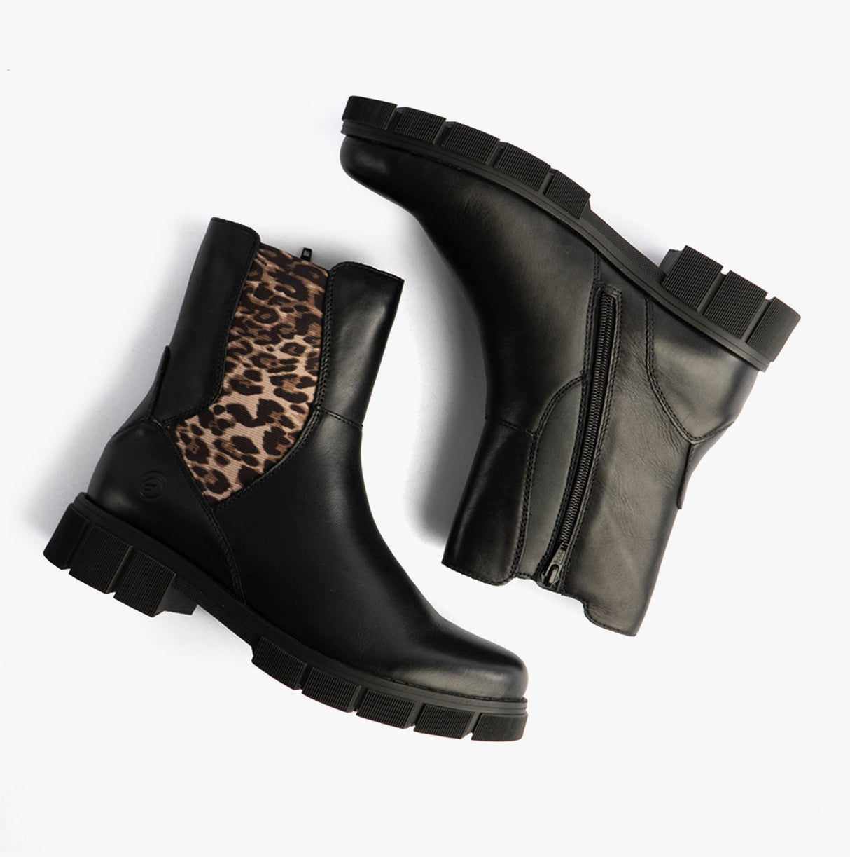 Remonte D2S70-03 Womens Side Zip Chelsea Boots Black