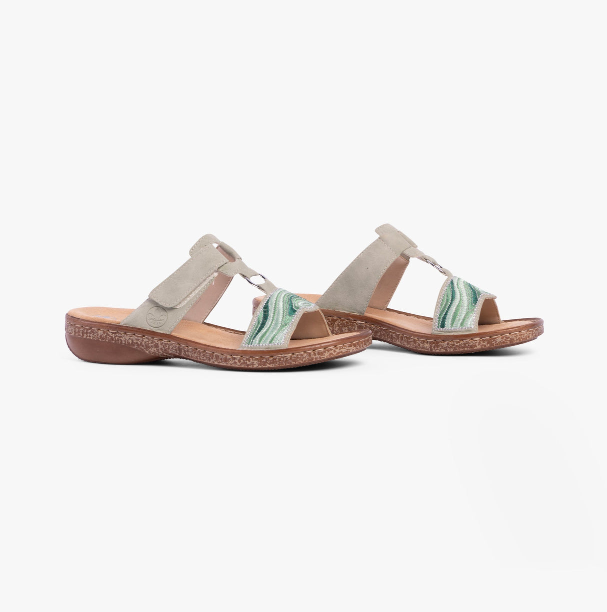 Rieker 62829-52 Womens Sandals Green
