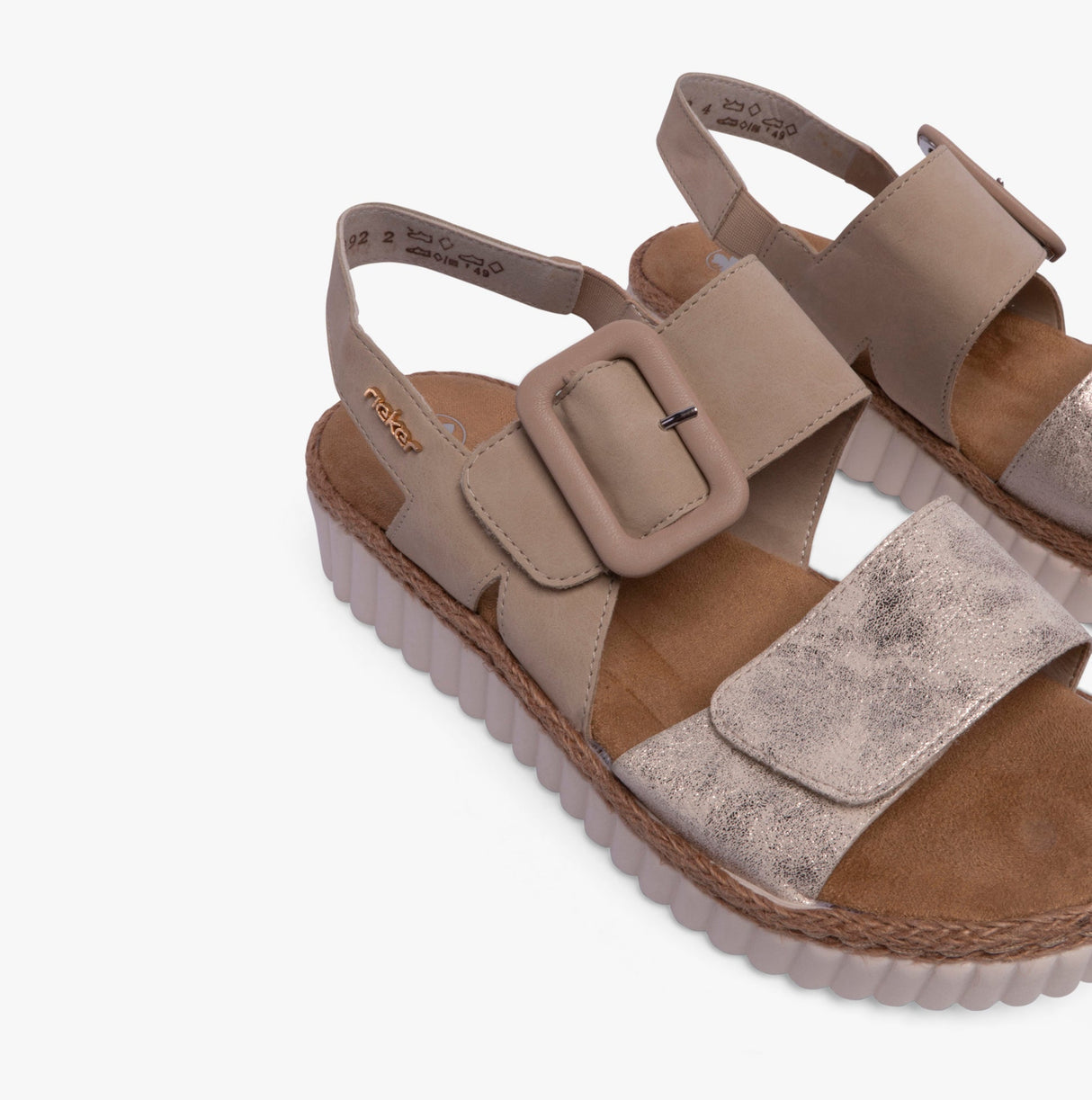 Rieker 69260-60 Womens Sandals Beige