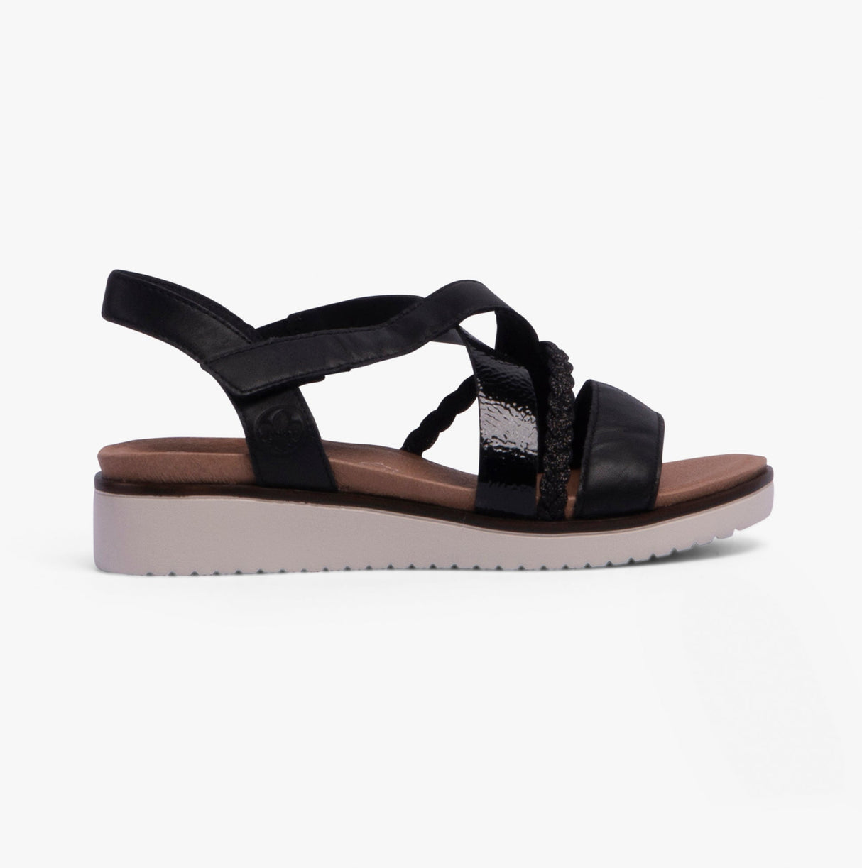 Rieker V3773-00 Womens Sandals Black