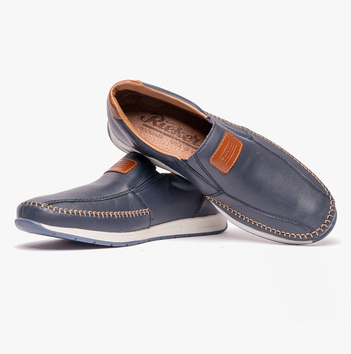 Rieker 11962-14 Mens Loafers Blue