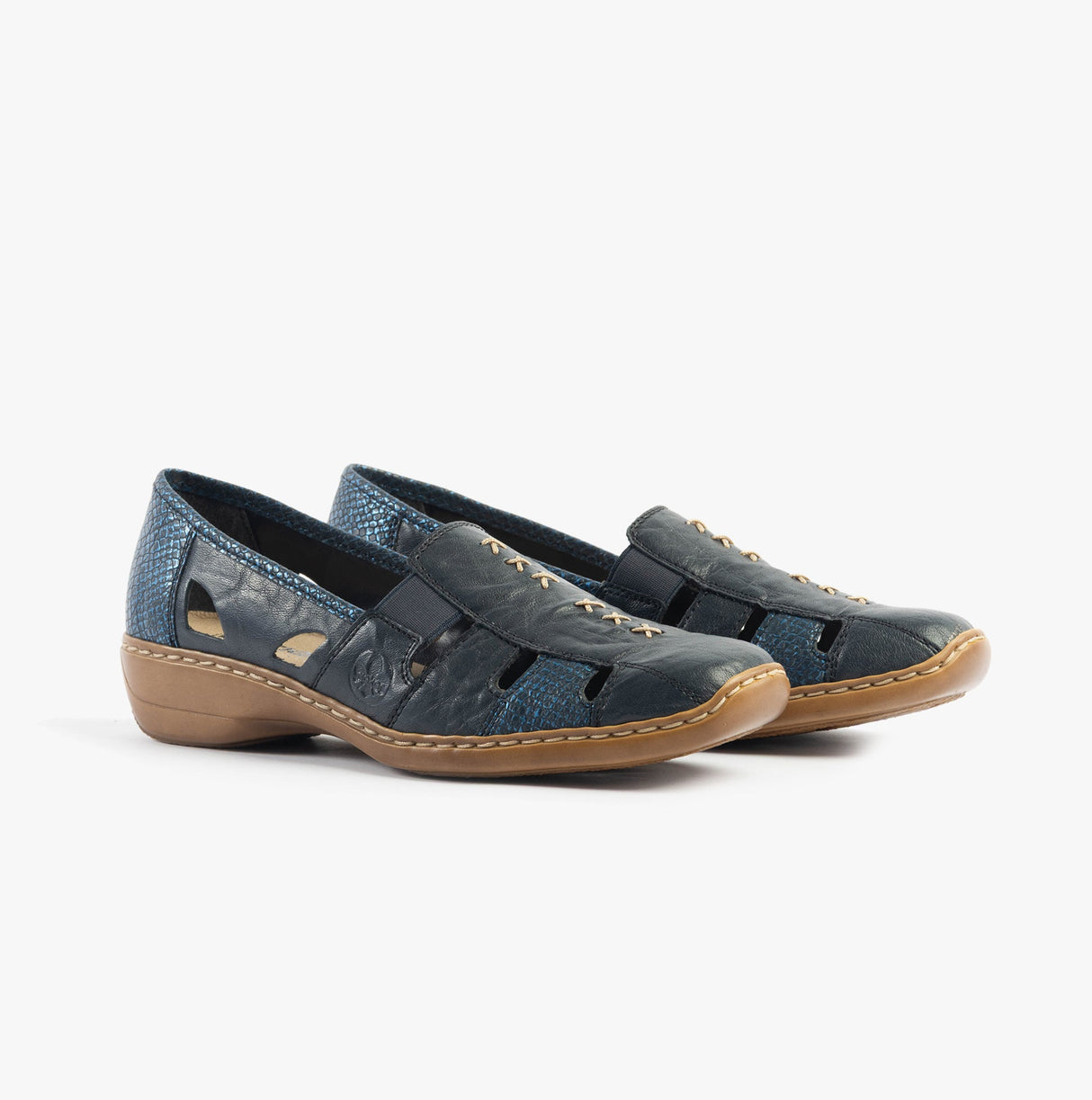 Rieker 41385-15 Womens Shoes Blue