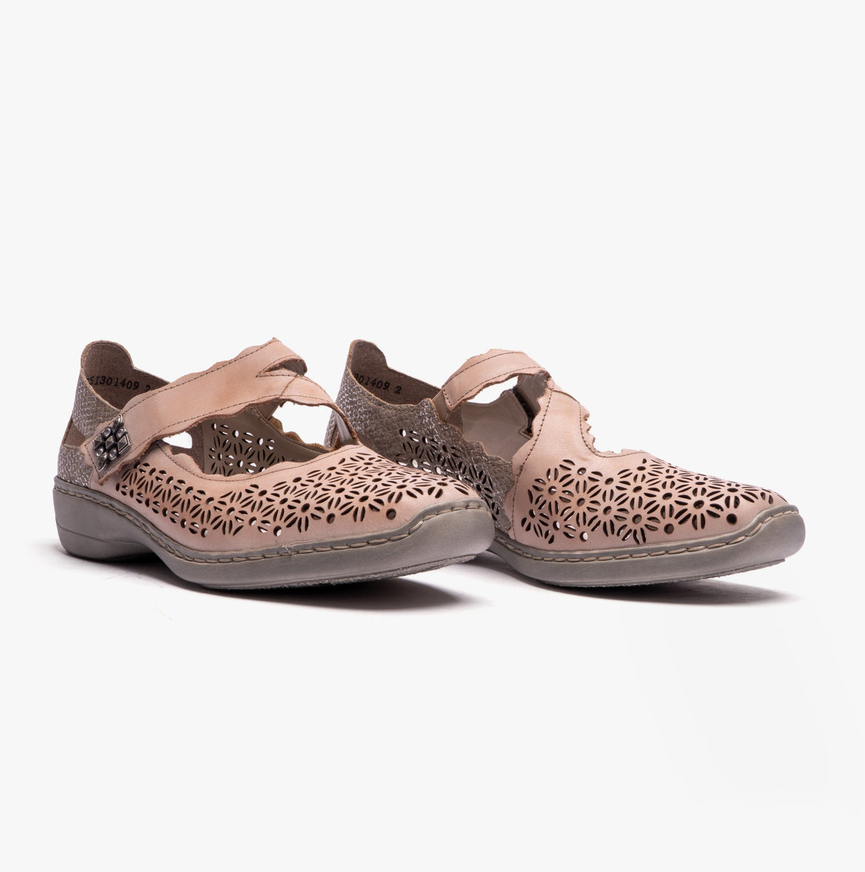 Rieker 413G4-42 Womens Shoes Beige Multi