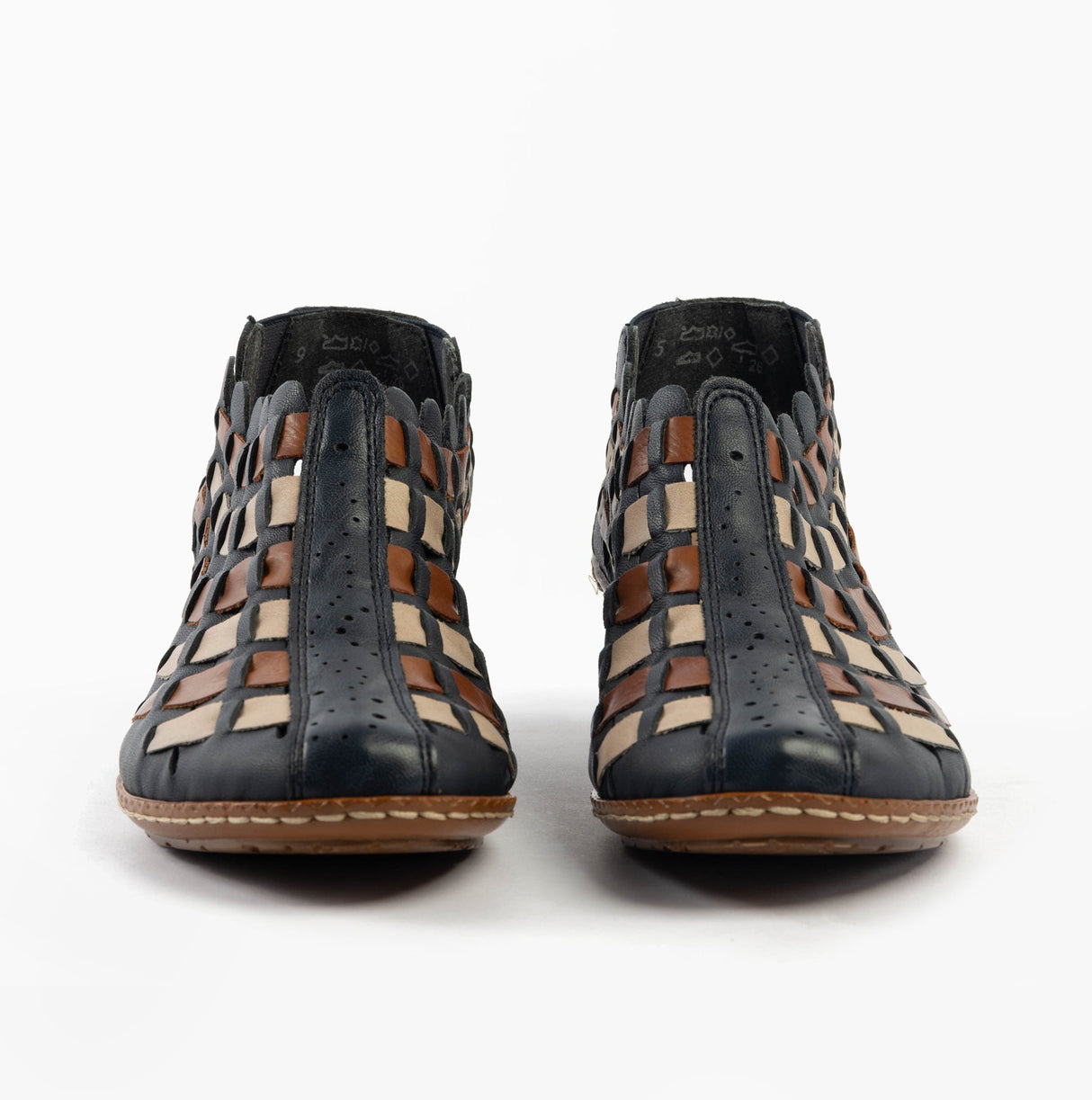 Rieker 46778-14 Womens Shoes Blue Combination