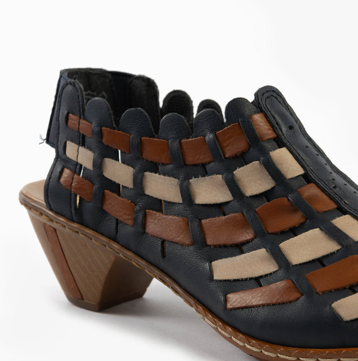 Rieker 46778-14 Womens Shoes Blue Combination