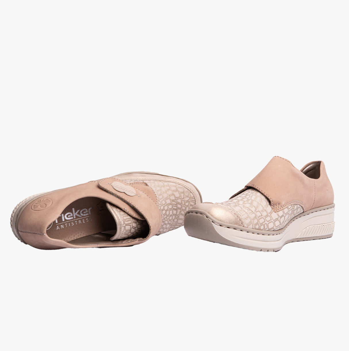 Rieker 487C0-60 Womens Shoes Beige