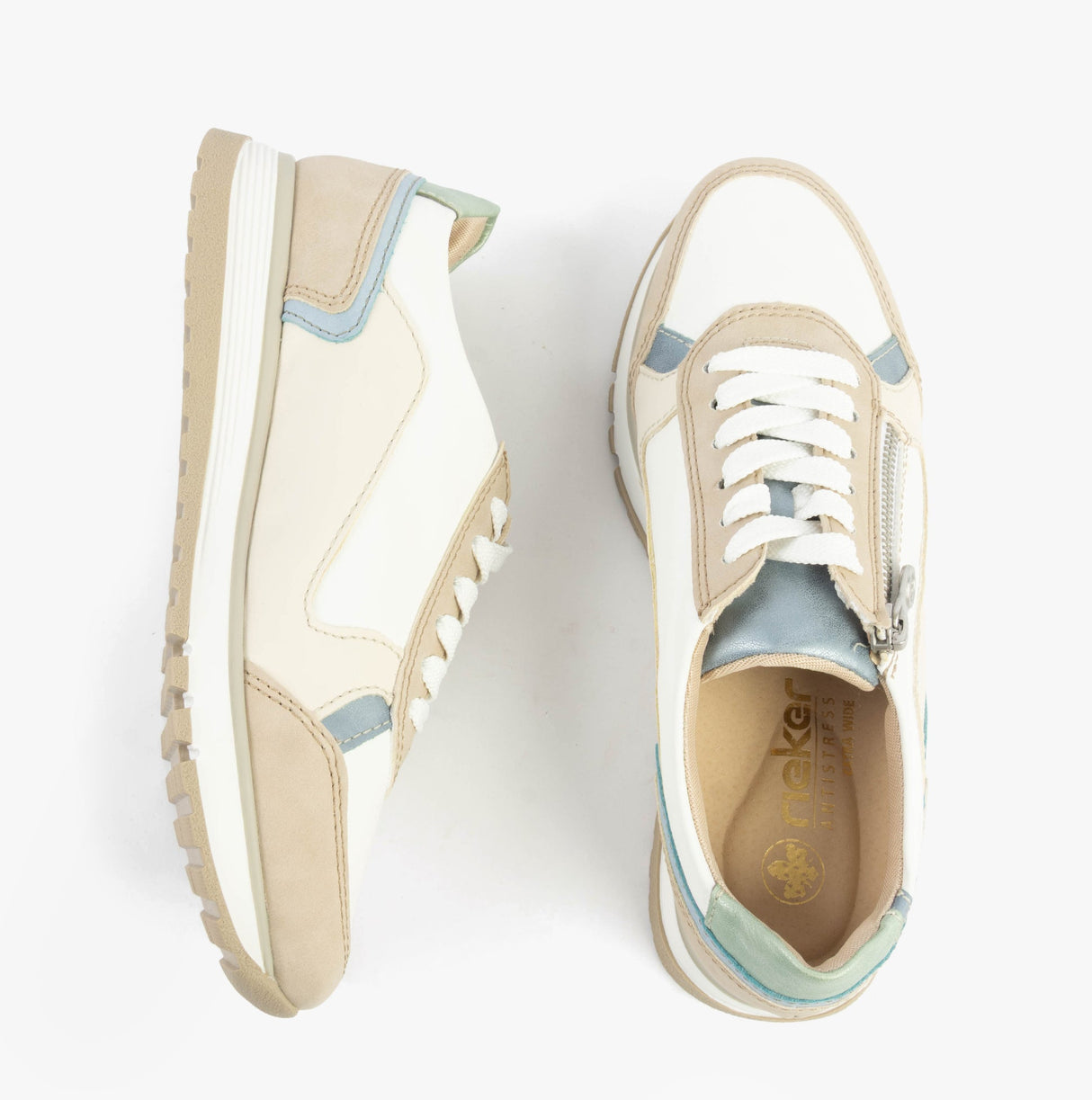 Rieker 49002-80 Womens Trainers White Combination