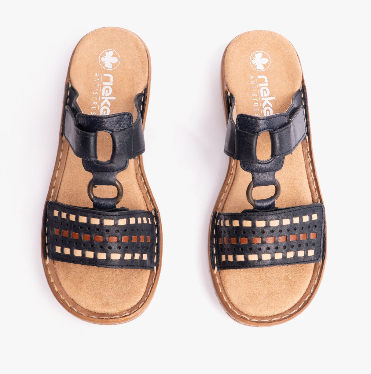 Rieker 60842-14 Womens Sandals Blue