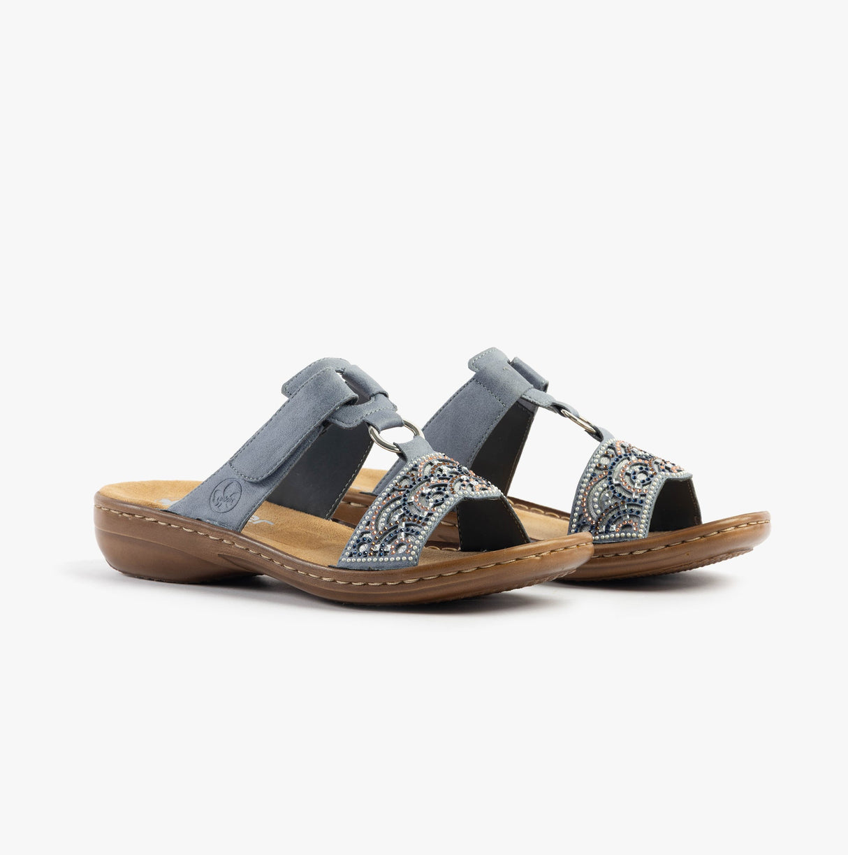 Rieker 608K2-12 Womens Sandals Blue