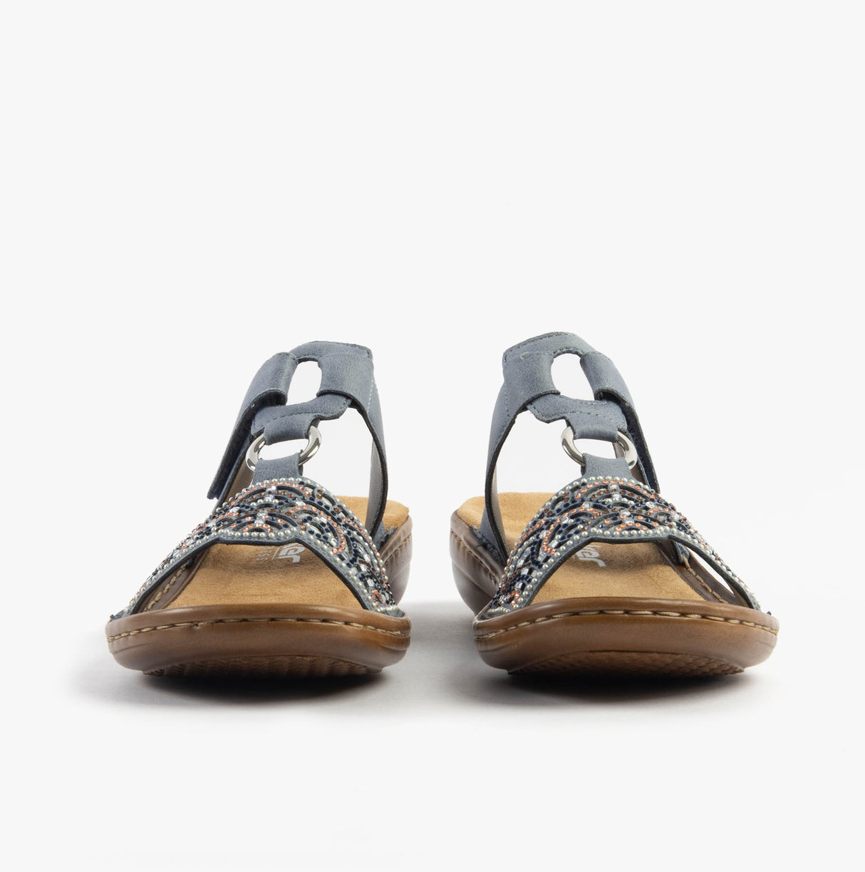 Rieker 608K2-12 Womens Sandals Blue