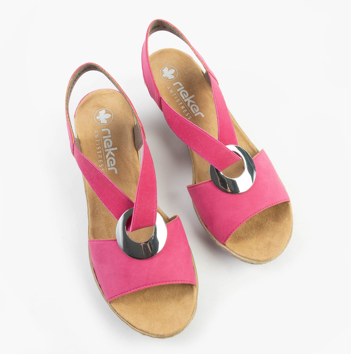 Rieker 624H6-32 Womens Sandals Pink