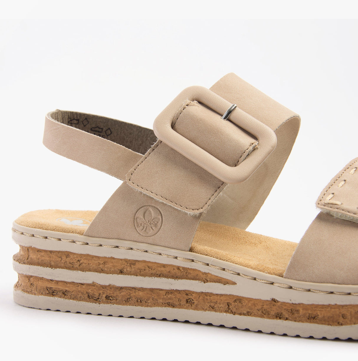 Rieker 62950-62 Womens Sandals Beige