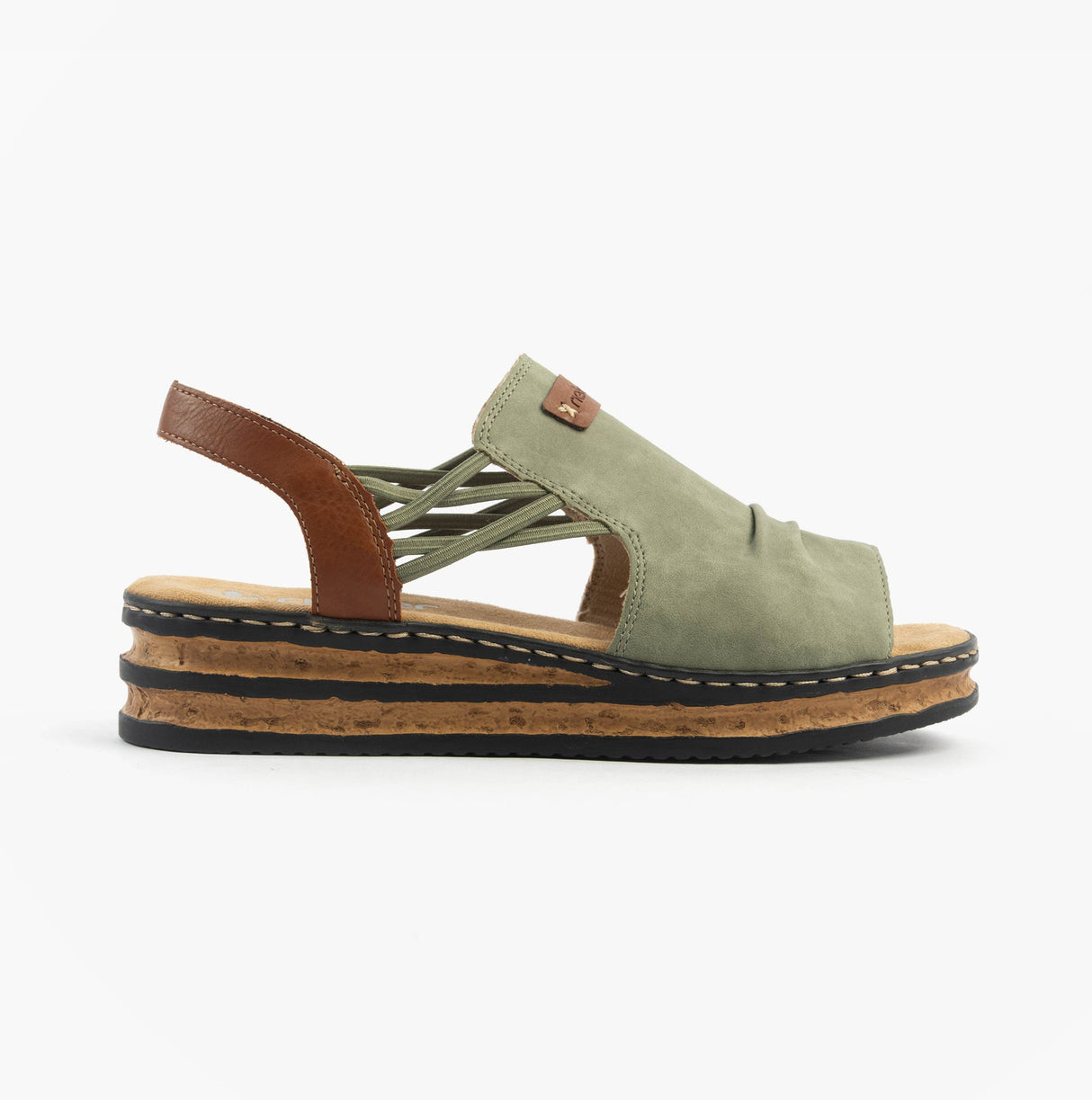 Rieker 62962-52 Womens Sandals Green