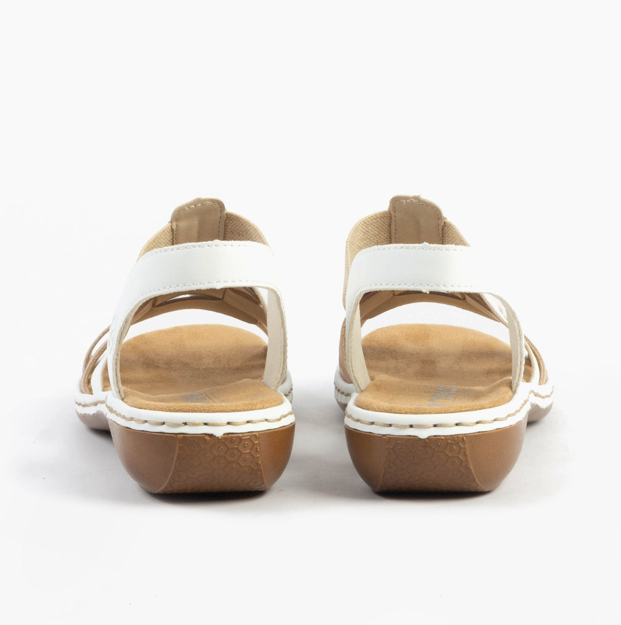 Rieker 65918-81 Womens Sandals White Combination