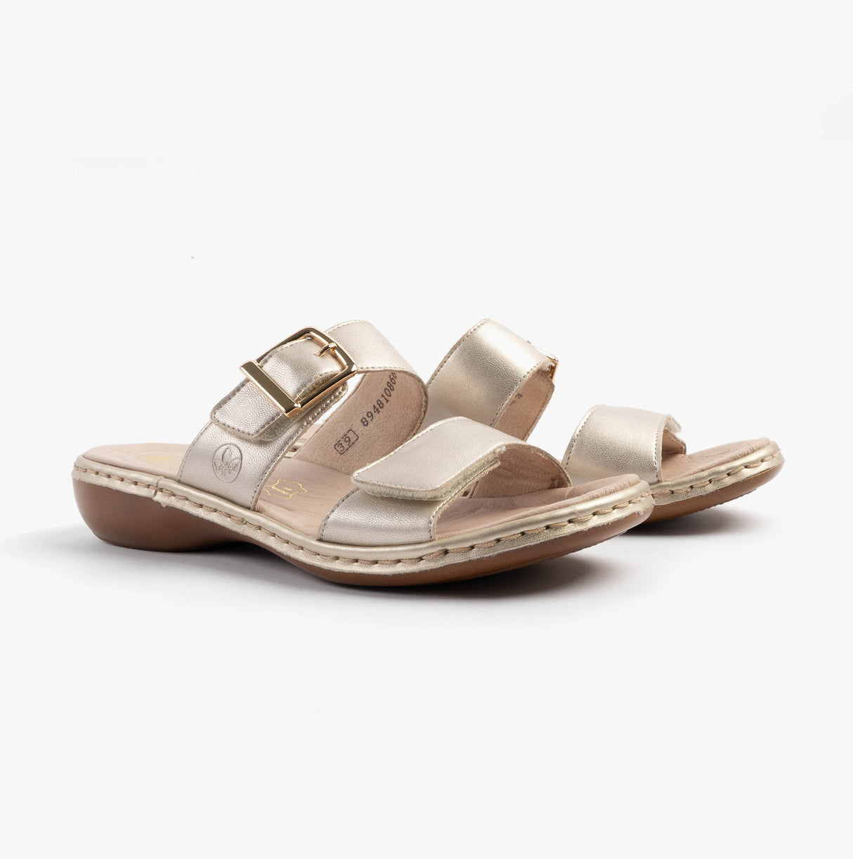 Rieker 65957-90 Womens Sandals Gold