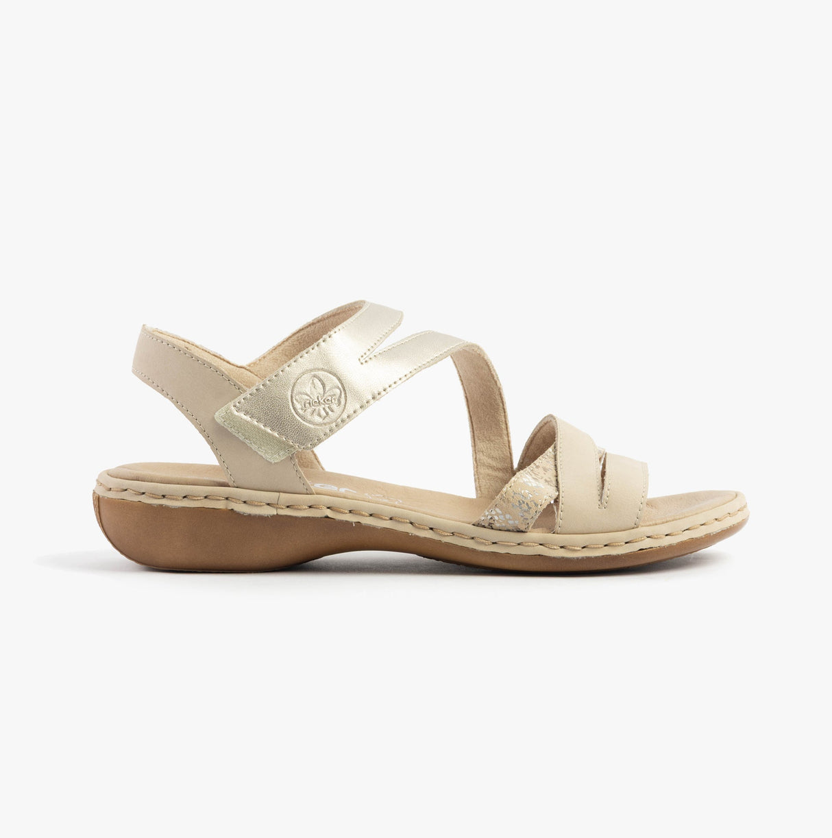 Rieker 65965-60 Womens Sandals Beige Combination