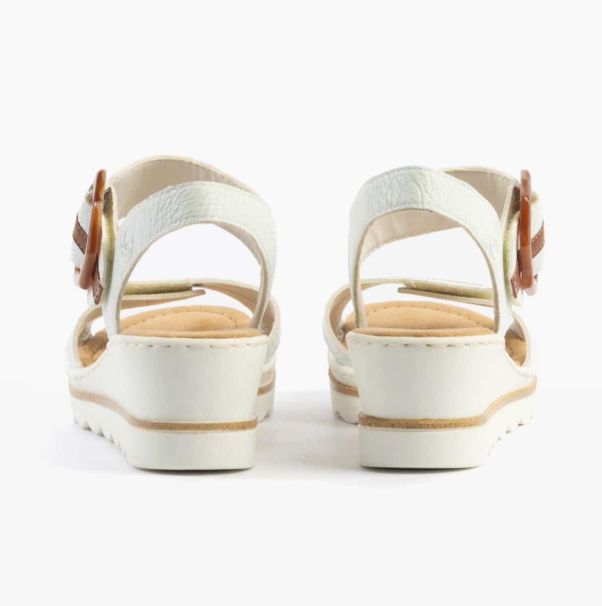 Rieker 67476-83 Womens Sandals White Combination