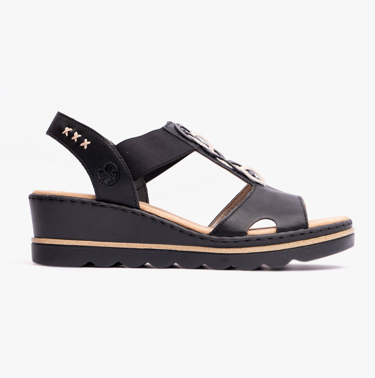 Rieker 67498-00 Womens Sandals Black