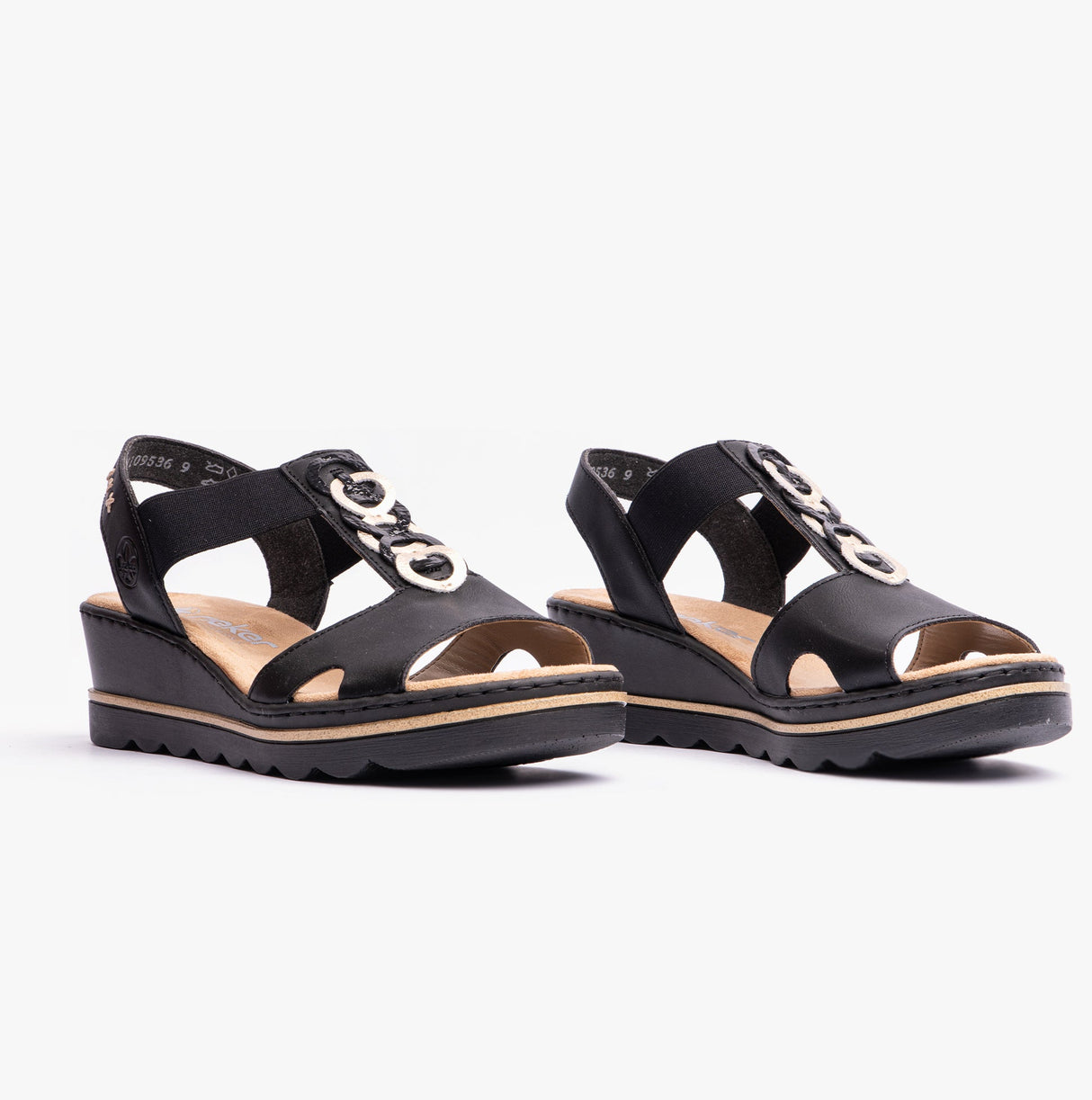 Rieker 67498-00 Womens Sandals Black