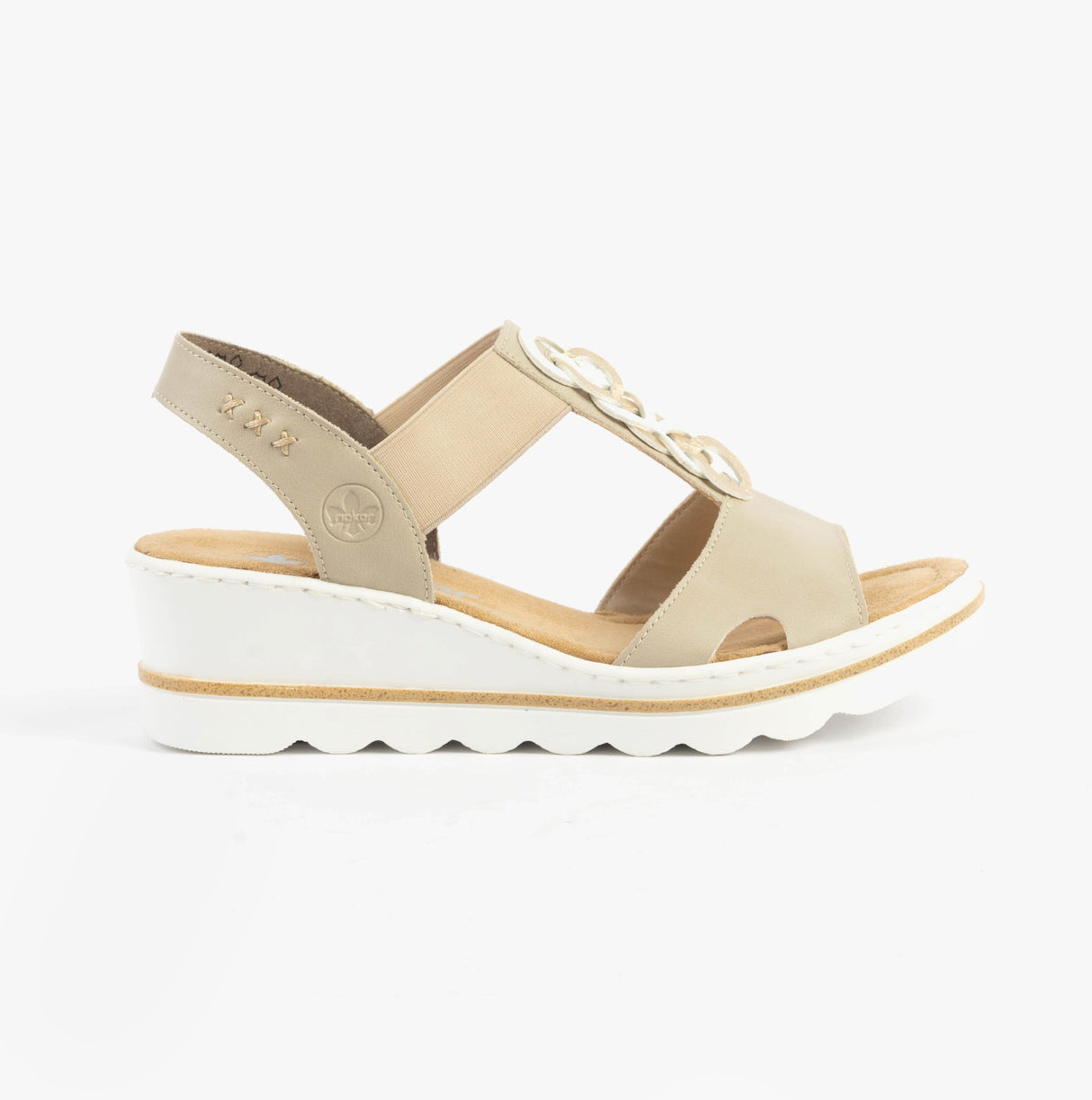Rieker 67498-62 Womens Sandals Beige