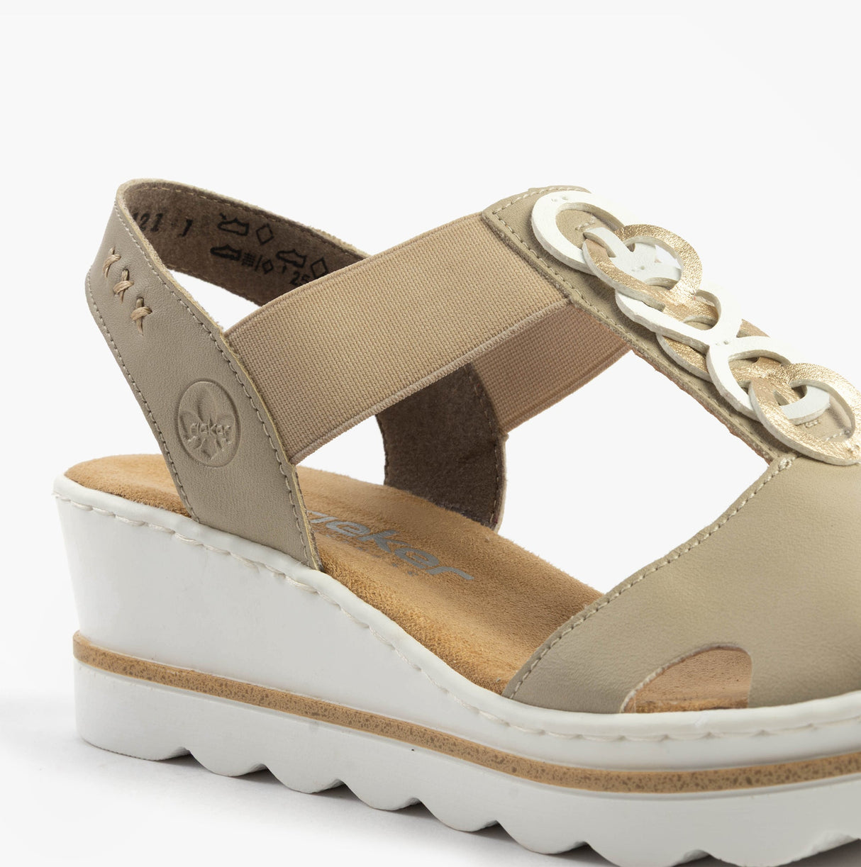 Rieker 67498-62 Womens Sandals Beige