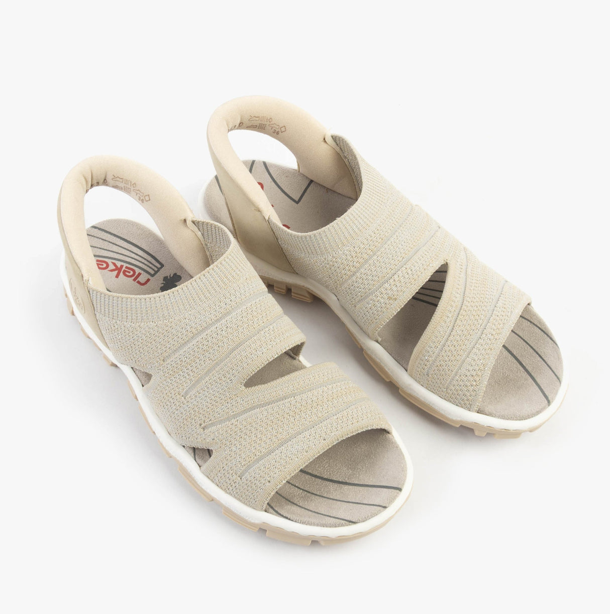 Rieker 68895-64 Womens Sandals Beige