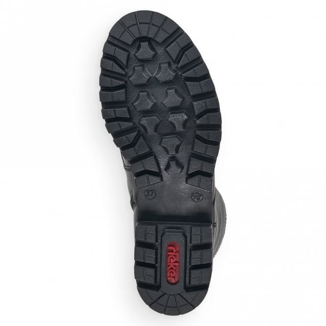 Rieker 78544-00 Womens Leather Mid-Calf Boots Black