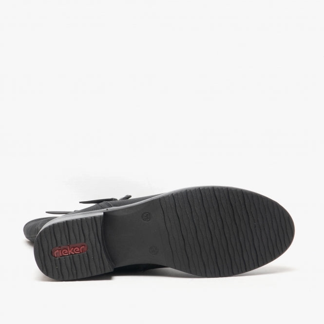 Rieker 98860-00 Womens Calf Length Boots Black