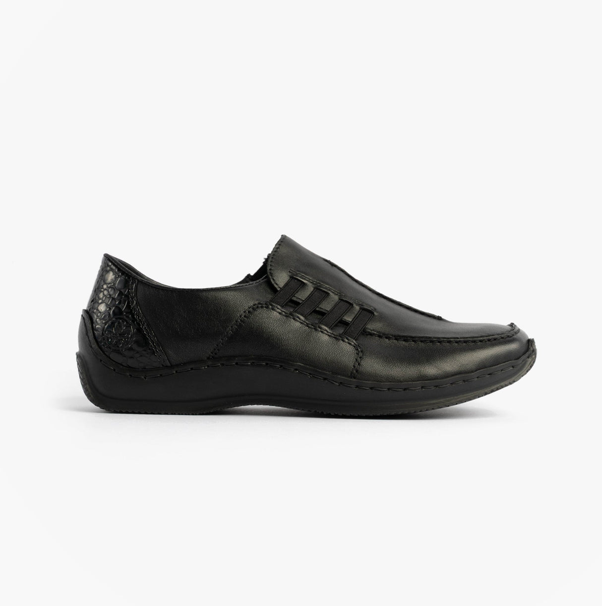 Rieker L1777-00 Celia Womens Slip-On Shoes Black