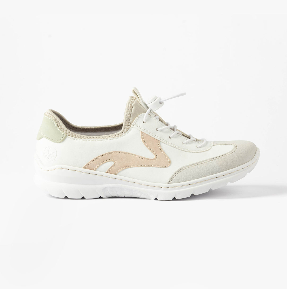 Rieker L32G9-80 Womens Shoes White Combination