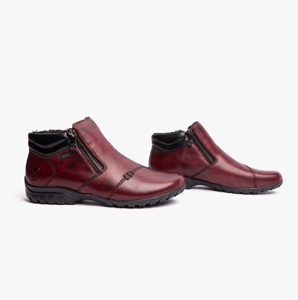 Rieker L4655-35 Womens Leather Boots Red