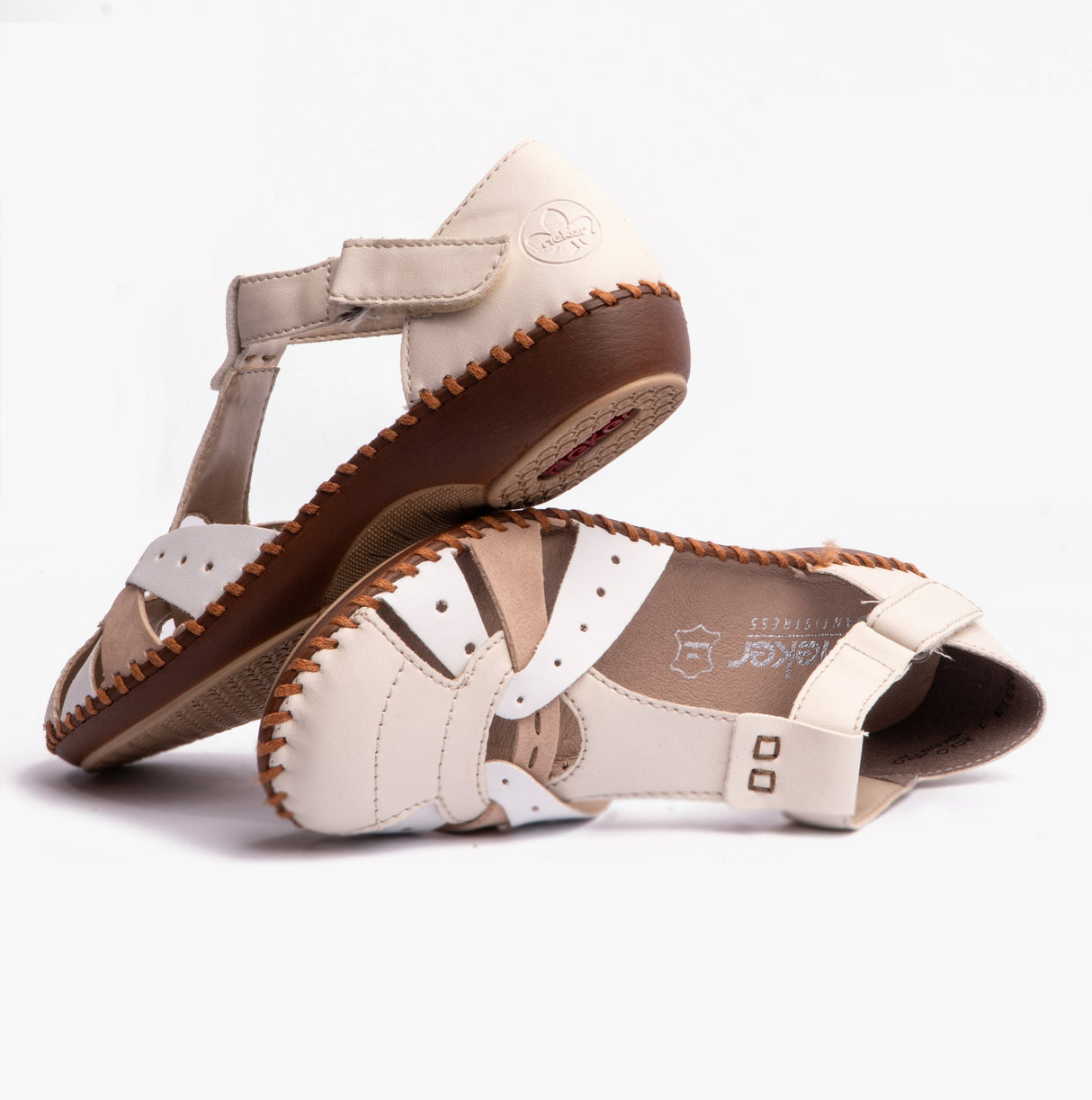 Rieker M1655-61 Womens Sandals Beige