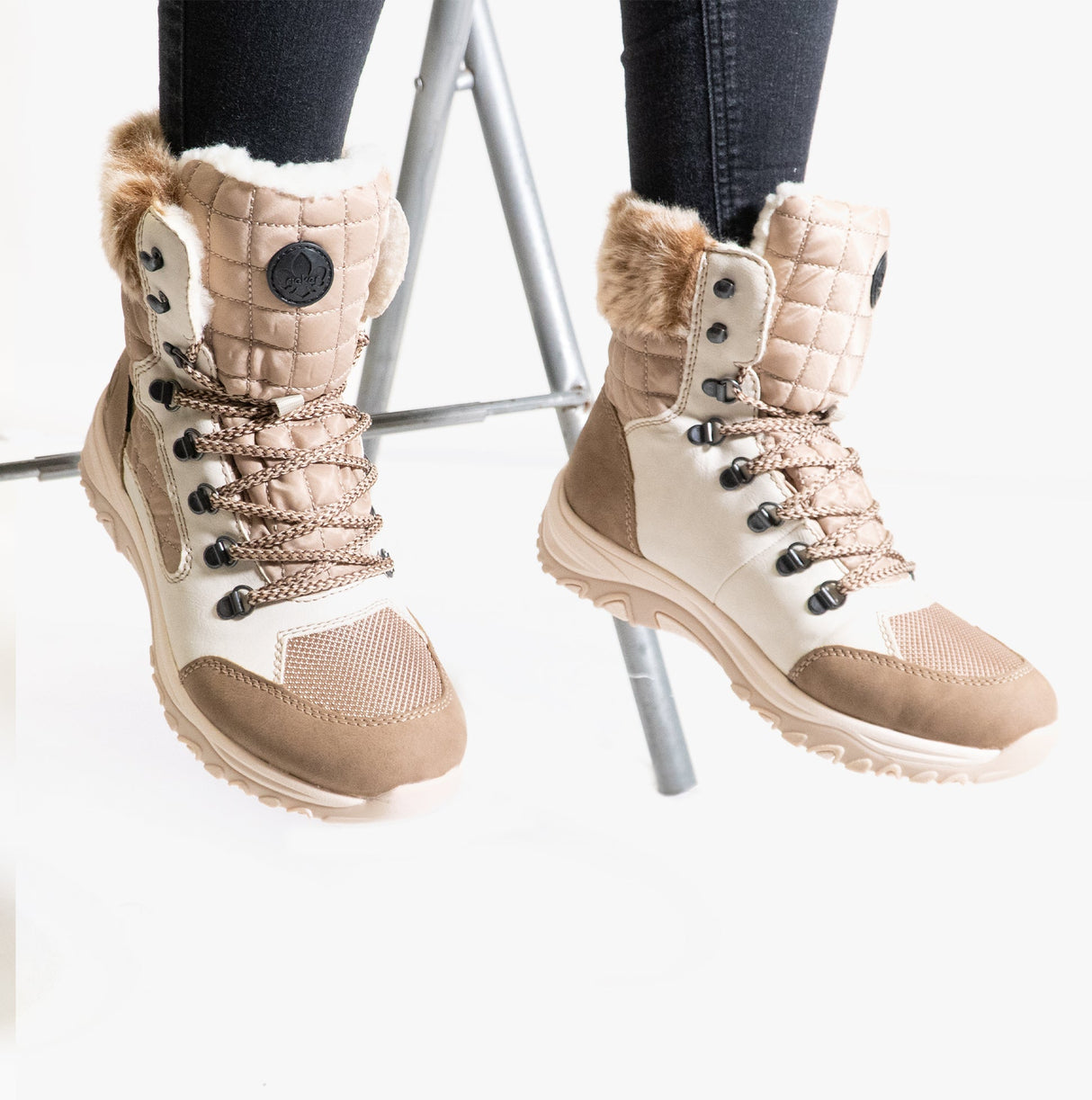 Rieker M9644-60 Womens Boots Beige