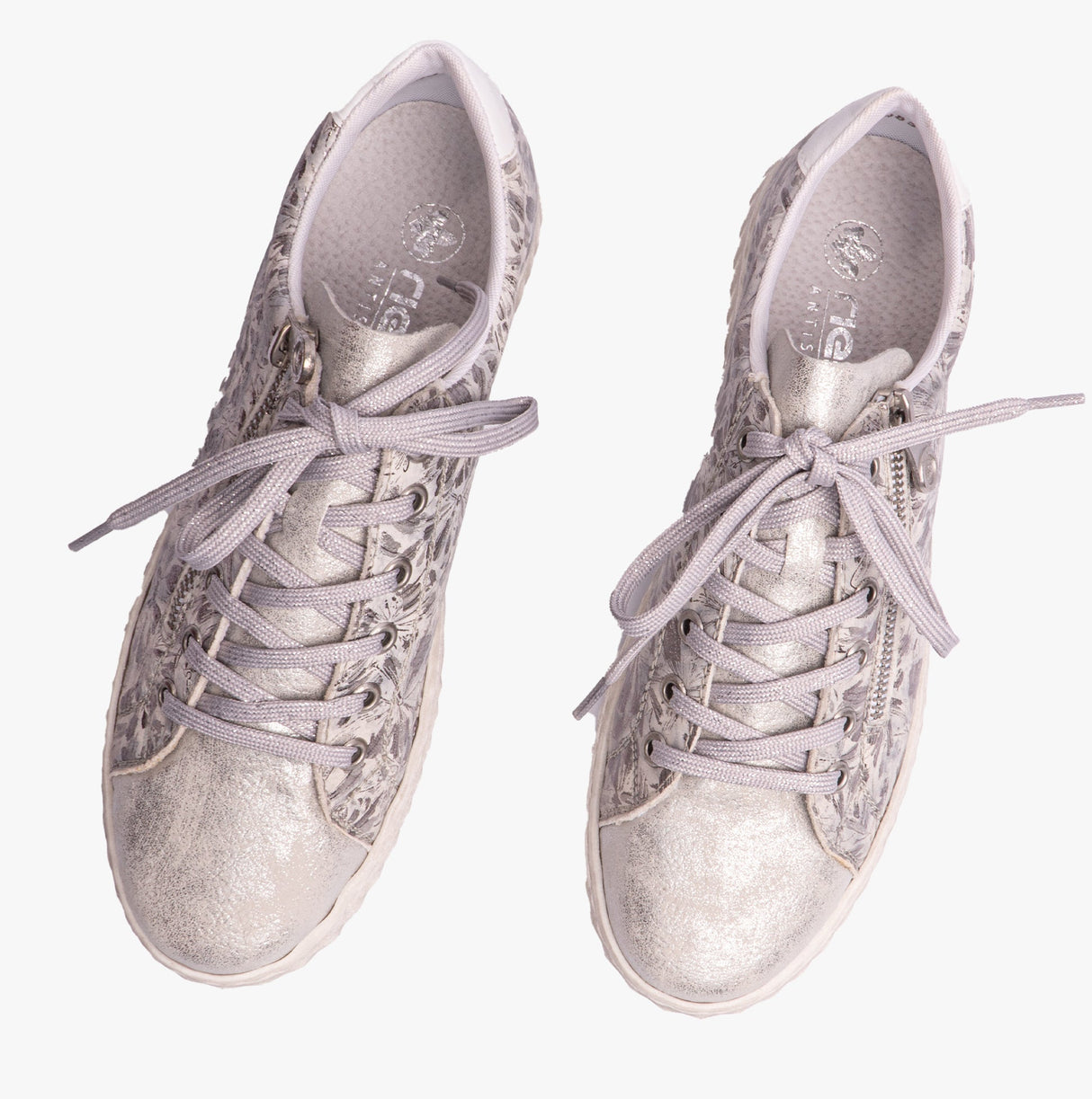 Rieker N0900-90 Womens Shoes Silver