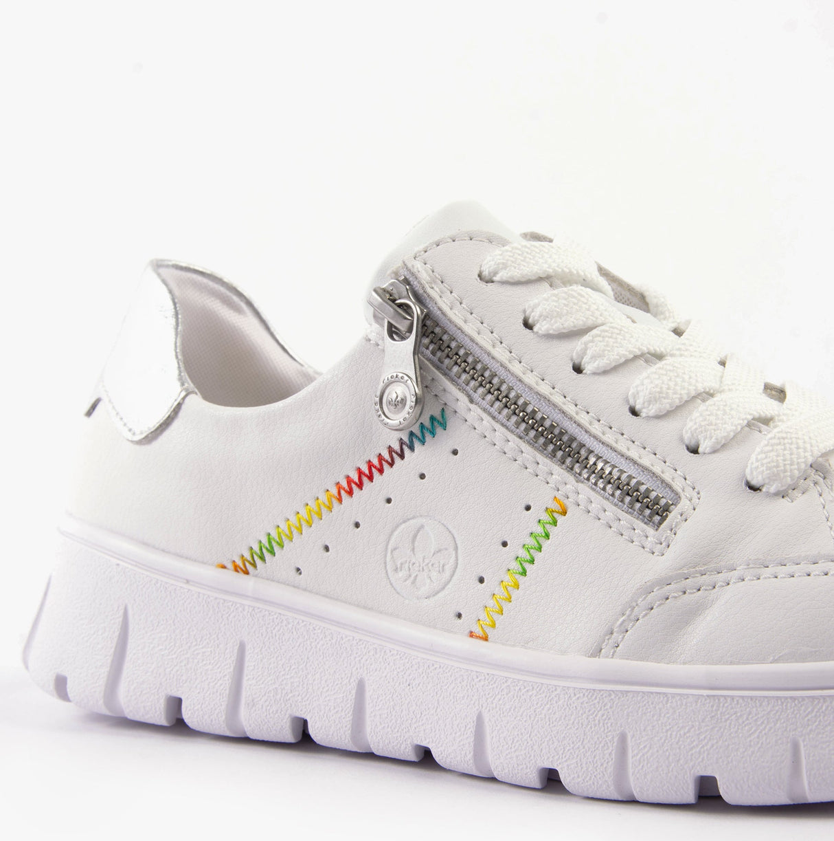 Rieker N1313-80 Womens Shoes White