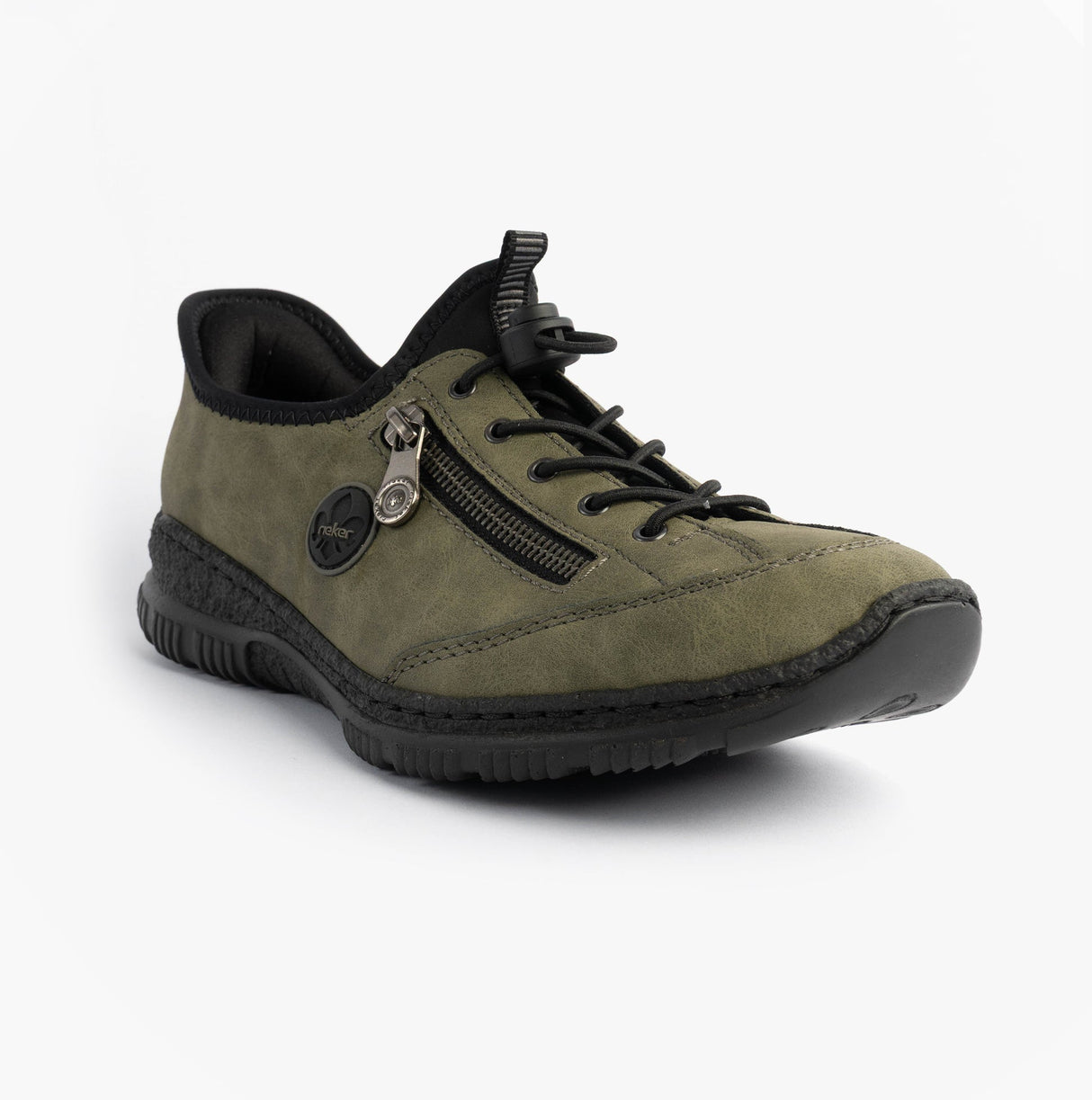Rieker N3267-54 Nikita Womens Bungee Lace Shoes Green